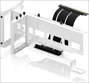 EZDIY-FAB Vertical Pcie 4.0 GPU Mount Bracket Graphic Card Holder, Video Card VGA Support Kit with Pcie 4.0 X16 Gen4 17Cm/6.69In Riser Cable 90