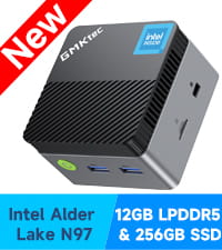 GMKtec Mini PC Intel N150 Windows 11 Pro (3.6GHz) 16GB DDR4 1TB PCIe M.2 NVMe SSD Desktop Computer 4K Dual HDMI