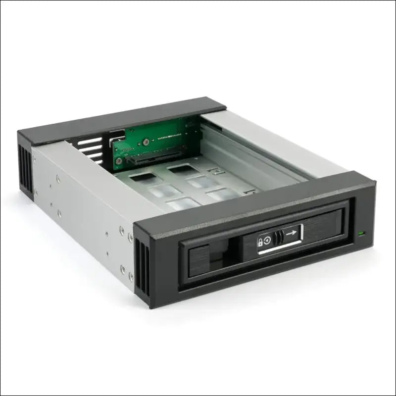 FANTEC BP-T3525 SAS I,II + SATA I,II,III Mobile Rack for a 3.5"/2.5" HDD or SSD in a 5.25" Bay. Hard Drive Carrier Aluminum housing Front in Black