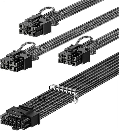 Fasgear Pcie 5.0 GPU Power Cable 12V-2X6 Connector 16Pin(12 + 4) 12VHPWR for RTX 3090Ti 4070Ti 4080 4090 5070 5070Ti