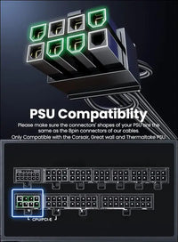 Fasgear Pcie 5.0 GPU Power Cable 12V-2X6 Connector 16Pin(12 + 4) 12VHPWR for RTX 3090Ti 4070Ti 4080 4090 5070 5070Ti