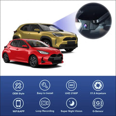 Fitcamx Dashcam 4K Suitable for Yaris & Yaris Cross 2023 2022 2021 2020 XP210 4th Gen, OEM Dash Camera Car 2160P UHD Video WiFi Car Camera, Night Vision, G-Sensor, Loop...