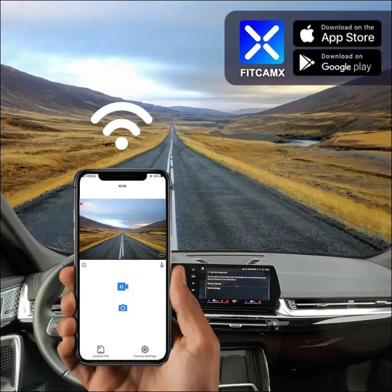 Fitcamx Dashcam 4K Suitable for Yaris & Yaris Cross 2023 2022 2021 2020 XP210 4th Gen, OEM Dash Camera Car 2160P UHD Video WiFi Car Camera, Night Vision, G-Sensor, Loop...