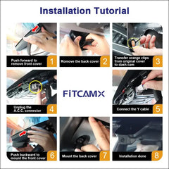 Fitcamx Dashcam 4K Suitable for Yaris & Yaris Cross 2023 2022 2021 2020 XP210 4th Gen, OEM Dash Camera Car 2160P UHD Video WiFi Car Camera, Night Vision, G-Sensor, Loop...