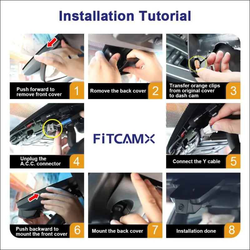 Fitcamx Dashcam 4K Suitable for Yaris & Yaris Cross 2023 2022 2021 2020 XP210 4th Gen, OEM Dash Camera Car 2160P UHD Video WiFi Car Camera, Night Vision, G-Sensor, Loop...