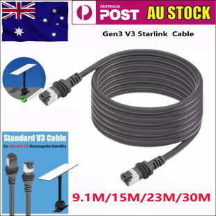 9M Starlink Gen 3 Cable Standard V3 Cable Waterproof for Starlink V3 Satellites
