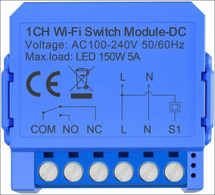 For Tuya Smart Light Switch Mini DIY Module, Wifi Zero Contact Dry-Connect Low Voltage Smart Switch for Most Installation Boxes (AC 110V-240V)