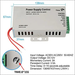 FUSYTULY Waterproof Door Access Control System Kits WiFi Tuya Access Controller 125KHz 13.56MHz RFID Keyboard + DC12V 3A Power Supply + 10PCS Keychains (Kit S20Tuya-Without Lock)