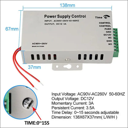 FUSYTULY Waterproof Door Access Control System Kits WiFi Tuya Access Controller 125KHz 13.56MHz RFID Keyboard + DC12V 3A Power Supply + 10PCS Keychains (Kit S20Tuya-Without Lock)