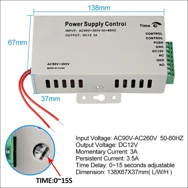 FUSYTULY Waterproof Door Access Control System Kits WiFi Tuya Access Controller 125KHz 13.56MHz RFID Keyboard + DC12V 3A Power Supply + 10PCS Keychains (Kit S20Tuya-Without Lock)