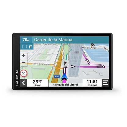 Garmin DriveSmart 66,GPS Sat Nav, 6" Display, Map Updates for UK, Ire and Full Europe, Live Traffic via app, Bluetooth Hands-Free Calling,Voice Commands/Smart Features