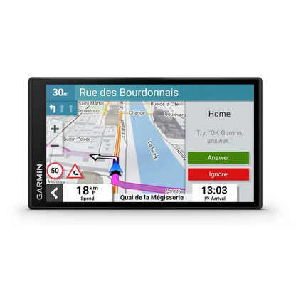 Garmin DriveSmart 66,GPS Sat Nav, 6" Display, Map Updates for UK, Ire and Full Europe, Live Traffic via app, Bluetooth Hands-Free Calling,Voice Commands/Smart Features