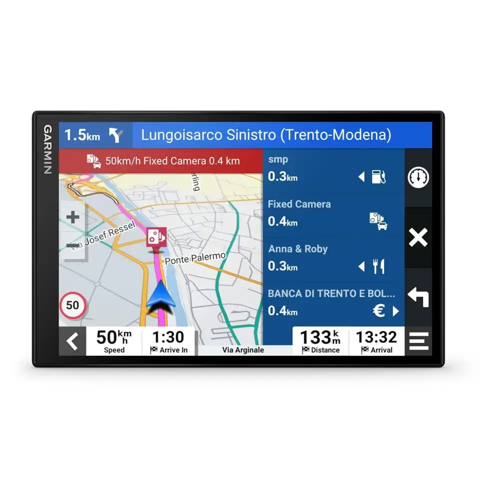 Garmin DriveSmart 86,GPS Sat Nav, 8" Display, Map Updates for UK, Ire and Full Europe, Live Traffic via app,Bluetooth Hands-Free Calling,Voice Commands/Smart Features,