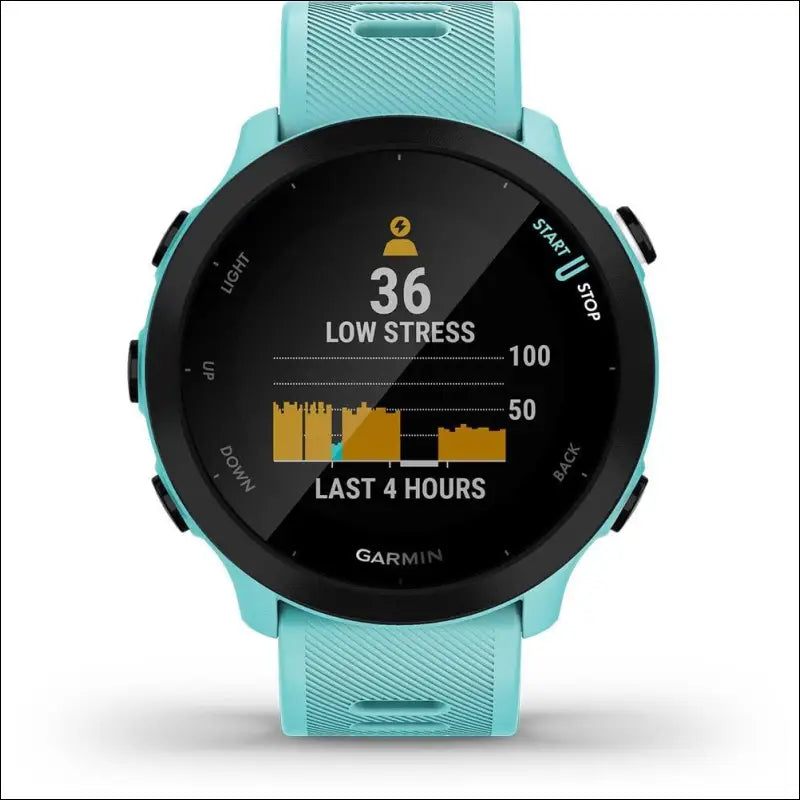 Garmin Forerunner 55 Music GPS 46mm Running Smartwatch, Lightweight, Music Storage, Advanced Training & Insights, Safety & Tracking Features, up to 14 Days Battery Life, Whitestone