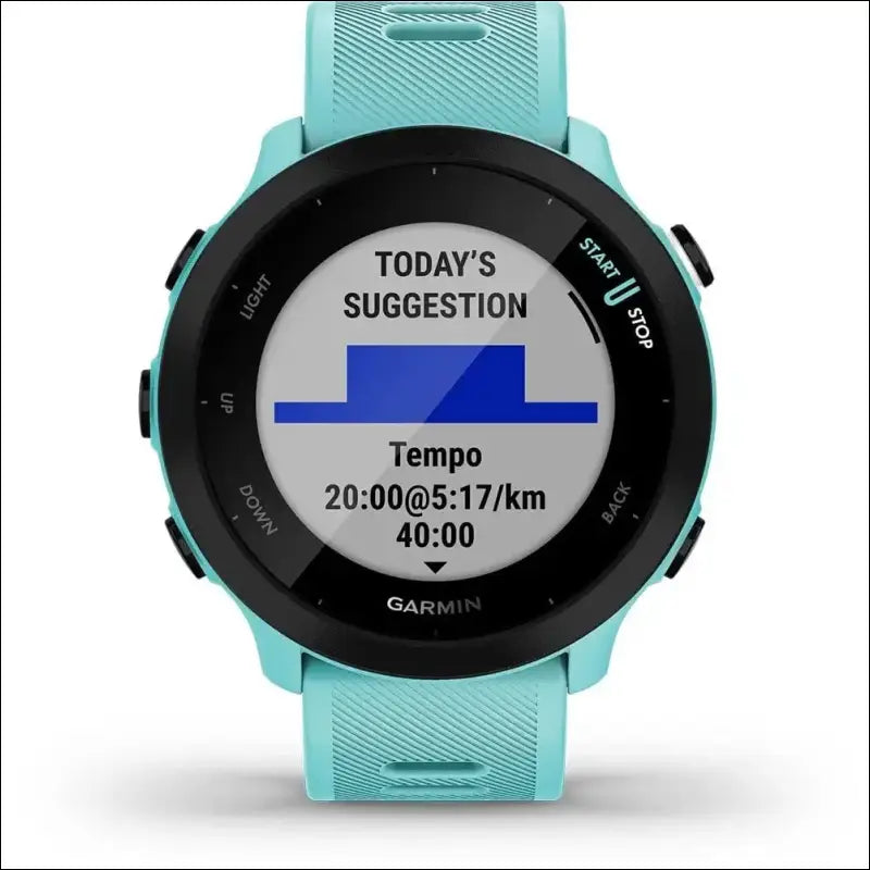 Garmin Forerunner 55 Music GPS 46mm Running Smartwatch, Lightweight, Music Storage, Advanced Training & Insights, Safety & Tracking Features, up to 14 Days Battery Life, Whitestone