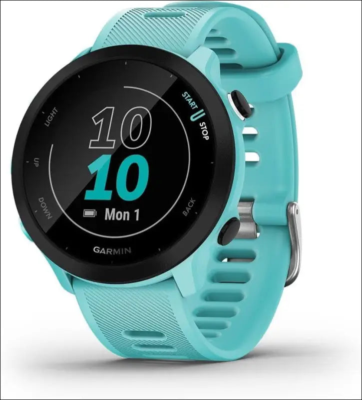 Garmin Forerunner 55 Music GPS 46mm Running Smartwatch, Lightweight, Music Storage, Advanced Training & Insights, Safety & Tracking Features, up to 14 Days Battery Life, Whitestone