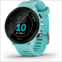 Garmin Forerunner 55 Music GPS 46mm Running Smartwatch, Lightweight, Music Storage, Advanced Training & Insights, Safety & Tracking Features, up to 14 Days Battery Life, Whitestone
