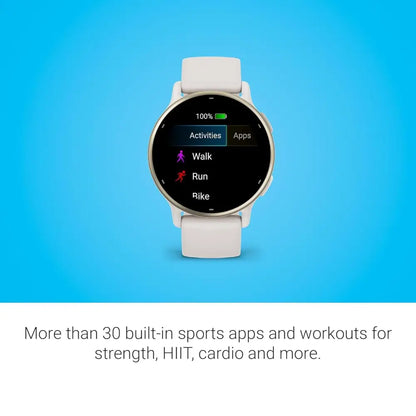 Garmin vívoactive 5, Health and Fitness GPS Smartwatch, AMOLED Display, Up to 11 Days of Battery, Ivory