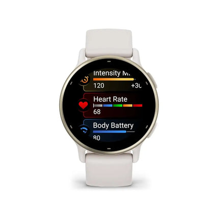 Garmin vívoactive 5, Health and Fitness GPS Smartwatch, AMOLED Display, Up to 11 Days of Battery, Ivory