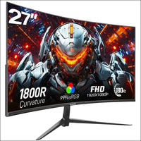 Gawfolk 27 Inch 180HZ Curved Gaming Monitor Full HD 1080P with FreeSync,1800R Frameless Computer Monitor Low Motion