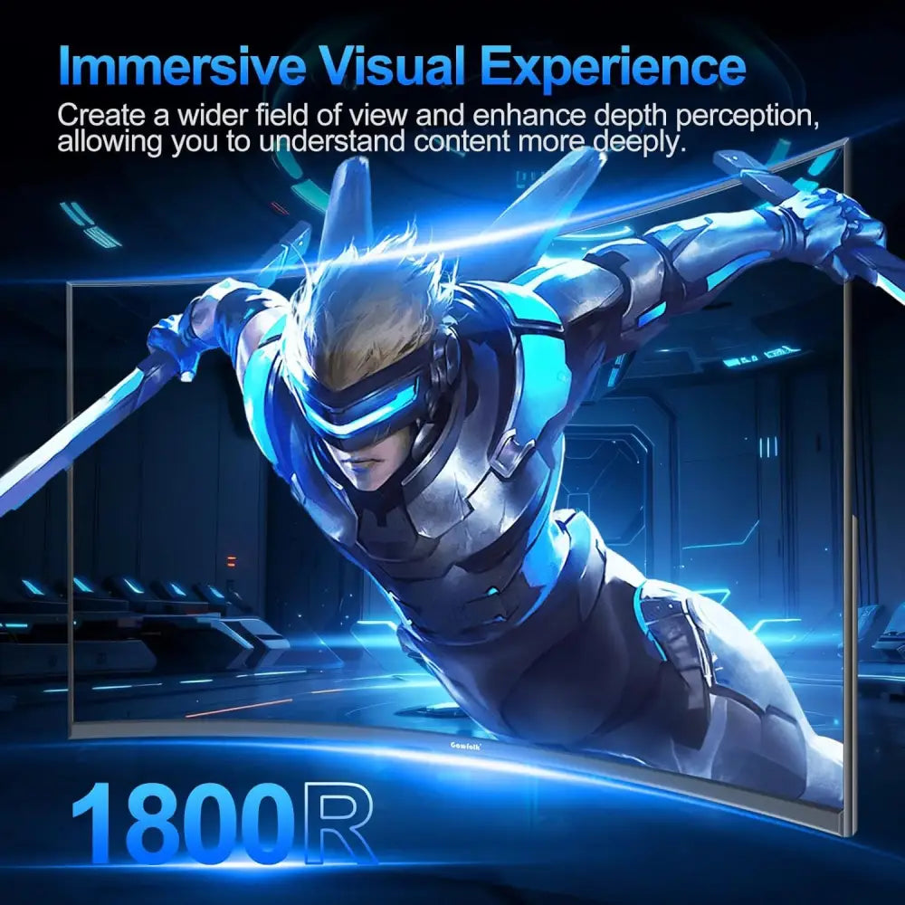 Gawfolk 27 Inch 180HZ Curved Gaming Monitor Full HD 1080P with FreeSync,1800R Frameless Computer Monitor, Low Motion Blur, Eye-Care Technology, DisplayPort, HDMI, Wall...