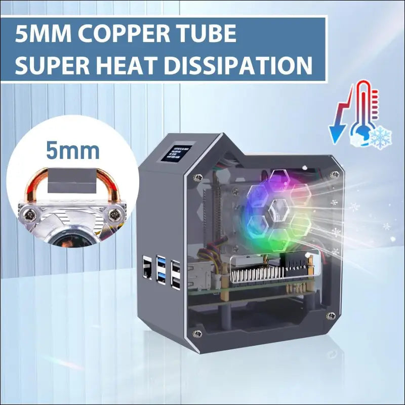 GeeekPi N07 Mini Tower NVMe NAS Kit for Raspberry Pi 5