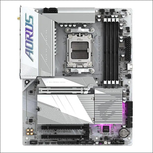 Gigabyte B650E AORUS Elite X AX ICE Motherboard - Supports AMD Ryzen 8000 CPUs, 12+2+2 Phases VRM, up to 8000MHz DDR5 (OC), 1xPCIe 5.0 M2 + 2xPCIe 4.0 M.2, Wi-Fi 6E, 2.5GbE LAN,...