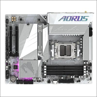 Gigabyte B650E AORUS Elite X AX ICE Motherboard - Supports AMD Ryzen 8000 CPUs, 12+2+2 Phases VRM, up to 8000MHz DDR5 (OC), 1xPCIe 5.0 M2 + 2xPCIe 4.0 M.2, Wi-Fi 6E, 2.5GbE LAN,...