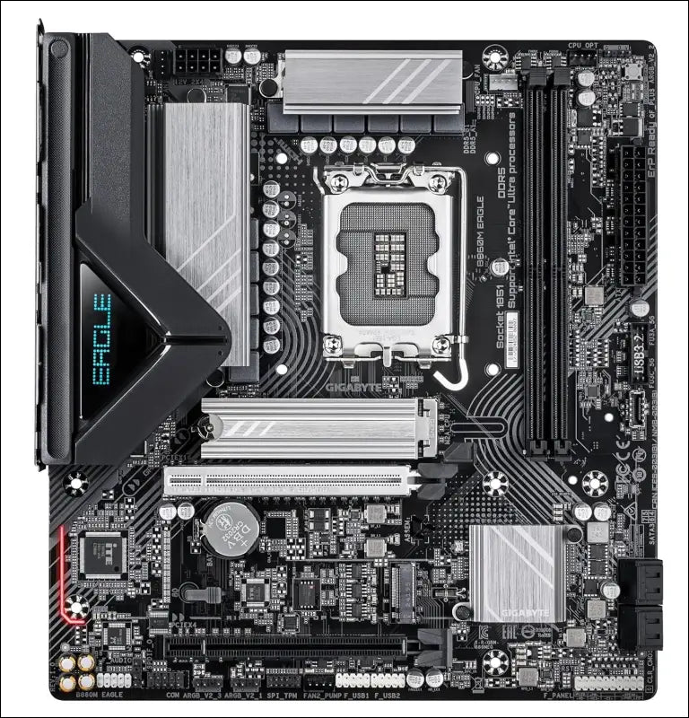 GIGABYTE B860M Eagle Motherboard - Intel Core Ultra Series CPUs, 6+1+2+1 Phases VRM, up to 9066MHz DDR5, 1xPCIe 5.0 + 1xPCIe 4.0 M.2, 2.5GbE LAN, USB 3.2 Gen 1