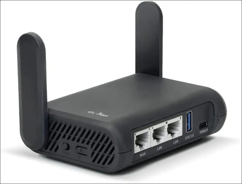 Gl.Inet GL-A1300 (Slate Plus) Wireless VPN Encrypted Travel Router– Easy to Setup, Connect to Hotel Wifi & Captive Portal, Phone Tethering, Assess Point, Pocket-Sized, Open Source, NAS (AU Plug)