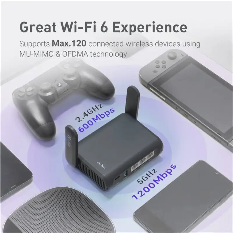 GL.iNet GL-AXT1800 (Slate AX) Wi-Fi 6 Gigabit Travel Router, Extender/Repeater for Hotel&Public Network, VPN Client&Server, OpenWrt, Adguard Home, USB 3.0, Network Storage,...