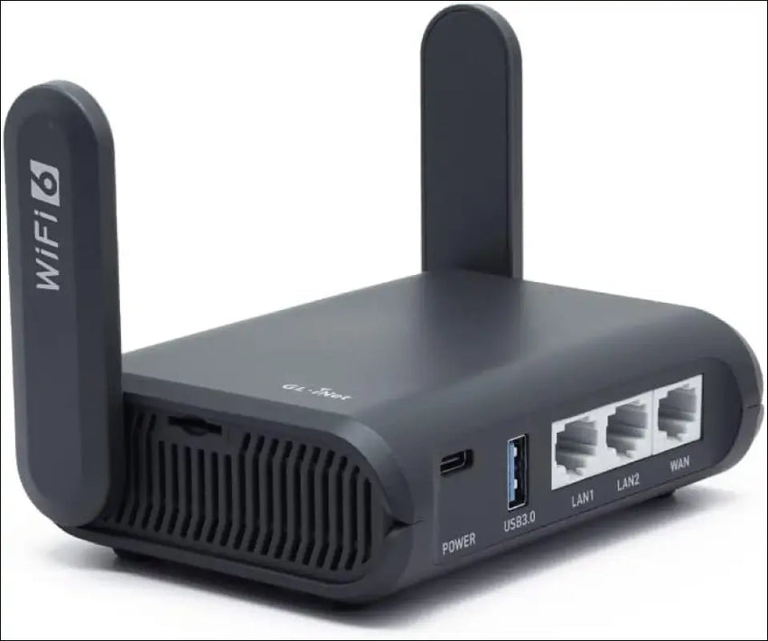 GL.iNet GL-AXT1800 (Slate AX) Wi-Fi 6 Gigabit Travel Router, Extender/Repeater for Hotel&Public Network, VPN Client&Server, OpenWrt, Adguard Home, USB 3.0, Network Storage,...