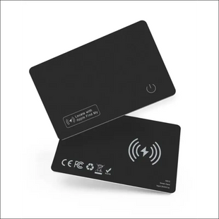 Glitfix Slim Airtag Card 1.6 mm, Smart Wallet Tracker Card Rechargeable, GPS Item Finder with IP68 Waterproof, Applicable to iPhone Find My (iOS Only)
