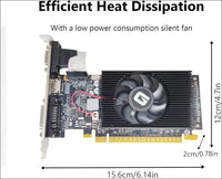 Glorto Geforce GT 210 1024 MB DDR3 Low Profile Graphics Card, PCI Express 1.0 X16, Entry Level GPU for PC, SFF and HTPC (HDMI/DVI/VGA)