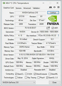 Glorto Geforce GT 210 1024 MB DDR3 Low Profile Graphics Card, PCI Express 1.0 X16, Entry Level GPU for PC, SFF and HTPC (HDMI/DVI/VGA)