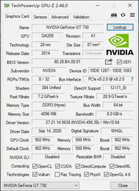 Glorto Geforce GT 730 4G Low Profile Graphics Card, 2X HDMI, DP, VGA, DDR3, PCI Express 2.0 X8, Entry Level GPU for PC, SFF and HTPC, Compatible with Windows 11