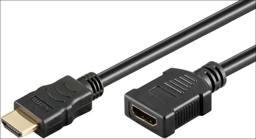 goobay 61308 HDMI High Speed Extension Cable with Ethernet (4K @ 60Hz) / HDMI Male to Female Cable/UHD HDMI Extender for PS5 / Xbox/Laptop/Monitor etc. / 1.5 m