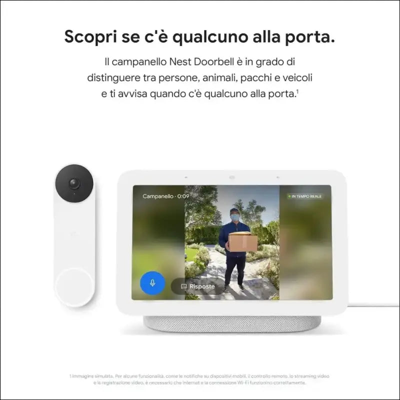 Google GWX3T Nest Doorbell Battery Video, Snow