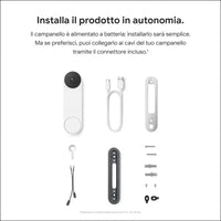 Google GWX3T Nest Doorbell Battery Video, Snow