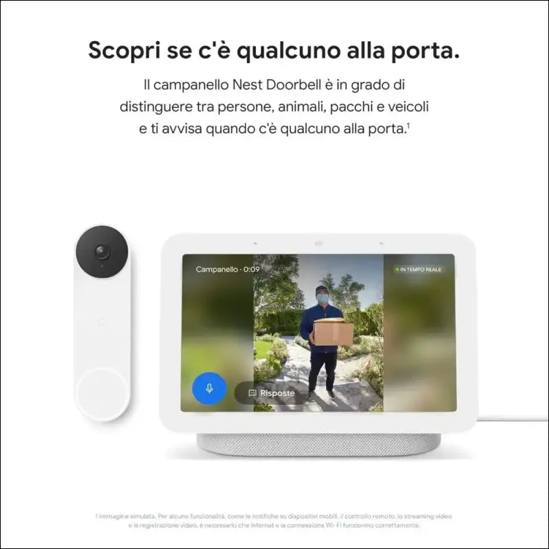 Google GWX3T Nest Doorbell Battery Video, Snow