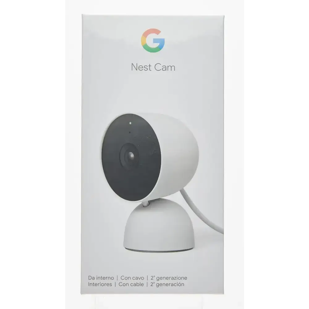 Google Nest Cam with Wired Home Security Camera - White, 5.69 x 6.4 x 9.84 cm, 393 Grams