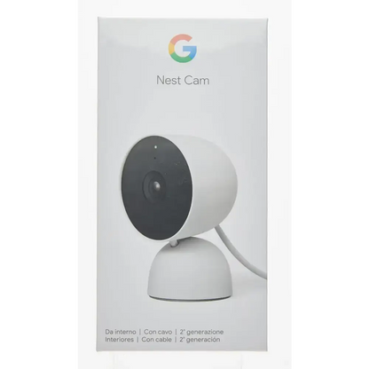 Google Nest Cam with Wired Home Security Camera - White, 5.69 x 6.4 x 9.84 cm, 393 Grams