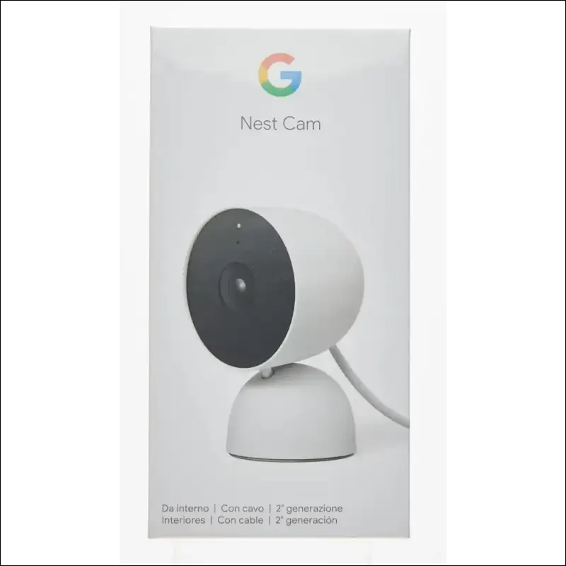 Google Nest Cam with Wired Home Security Camera - White, 5.69 x 6.4 x 9.84 cm, 393 Grams