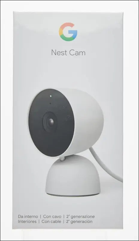 Google Nest Cam with Wired Home Security Camera - White, 5.69 x 6.4 x 9.84 cm, 393 Grams