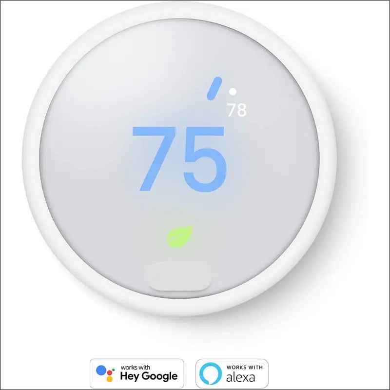 Google Nest Thermostat E - Programmable Smart Thermostat for Home T4000ES - 3rd Generation Nest Thermostat (Frosted White)- Compatible with Alexa Bundle with Nest Temperature...