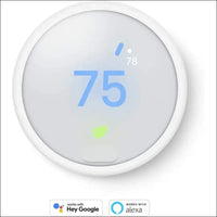 Google Nest Thermostat E - Programmable Smart Thermostat for Home T4000ES - 3rd Generation Nest Thermostat (Frosted White)- Compatible with Alexa Bundle with Nest Temperature...