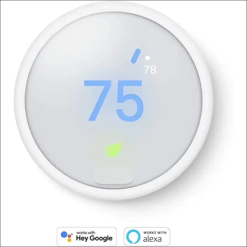Google Nest Thermostat E - Programmable Smart Thermostat for Home T4000ES - 3rd Generation Nest Thermostat (Frosted White)- Compatible with Alexa Bundle with Nest Temperature...