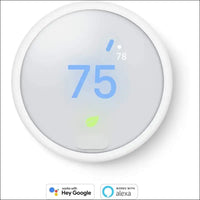 Google Nest Thermostat E - Programmable Smart Thermostat for Home T4000ES - 3rd Generation Nest Thermostat (Frosted White)- Compatible with Alexa Bundle with Nest Temperature...