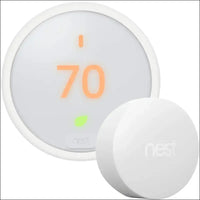 Google Nest Thermostat E - Programmable Smart Thermostat for Home T4000ES - 3rd Generation Nest Thermostat (Frosted White)- Compatible with Alexa Bundle with Nest Temperature...