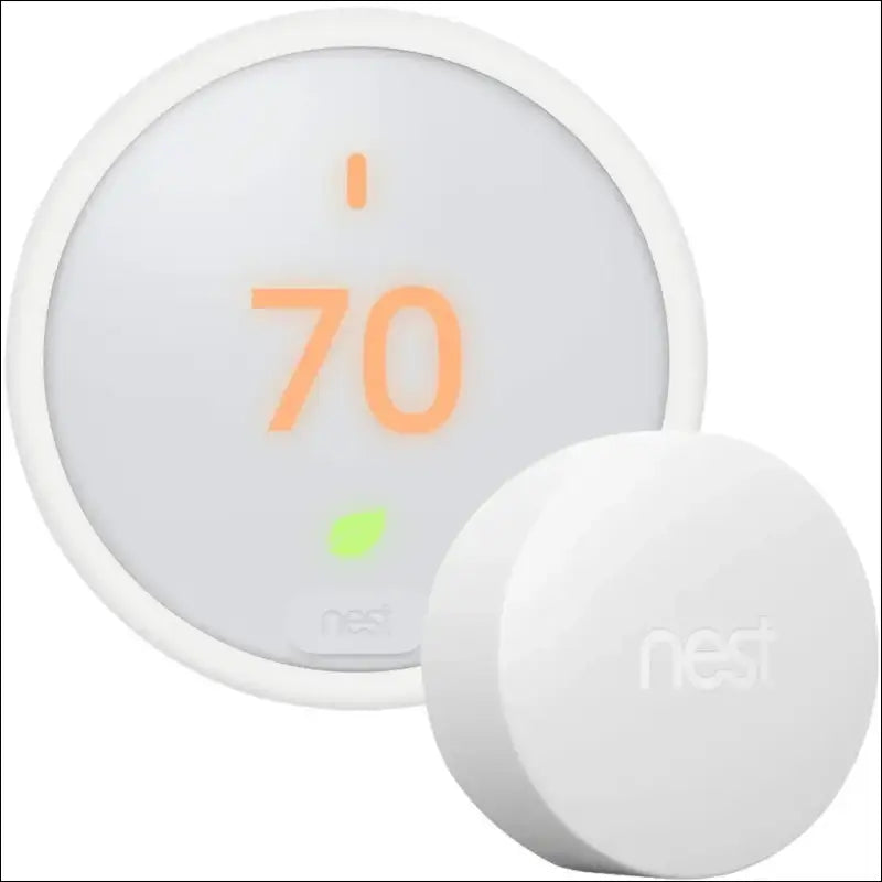 Google Nest Thermostat E - Programmable Smart Thermostat for Home T4000ES - 3rd Generation Nest Thermostat (Frosted White)- Compatible with Alexa Bundle with Nest Temperature...